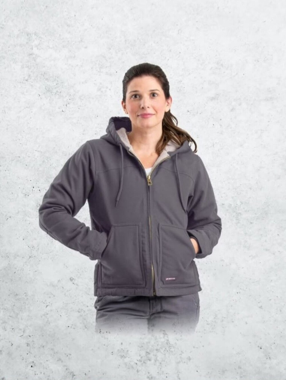 Berne Women's Sherpa Lined Softstone Hooded Coat